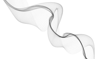 Beyaz zemin üzerinde tek renkli dalga çizgileri olan soyut bir arkaplan. Modern teknoloji arka planı.