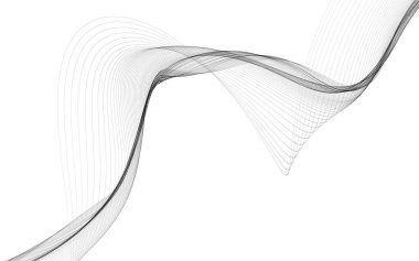 Beyaz zemin üzerinde tek renkli dalga çizgileri olan soyut bir arkaplan. Modern teknoloji arka planı.