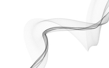 Beyaz zemin üzerinde tek renkli dalga çizgileri olan soyut bir arkaplan. Modern teknoloji arka planı.