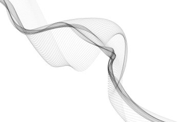 Beyaz zemin üzerinde tek renkli dalga çizgileri olan soyut bir arkaplan. Modern teknoloji arka planı.