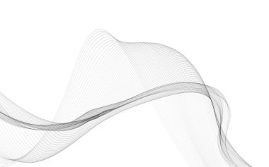 Beyaz zemin üzerinde tek renkli dalga çizgileri olan soyut bir arkaplan. Modern teknoloji arka planı.