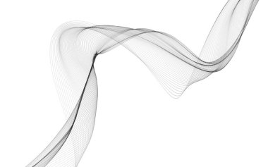 Beyaz zemin üzerinde tek renkli dalga çizgileri olan soyut bir arkaplan. Modern teknoloji arka planı.