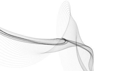 Beyaz zemin üzerinde tek renkli dalga çizgileri olan soyut bir arkaplan. Modern teknoloji arka planı.