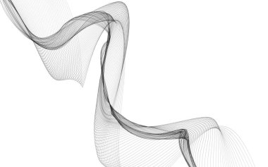 Beyaz zemin üzerinde tek renkli dalga çizgileri olan soyut bir arkaplan. Modern teknoloji arka planı.