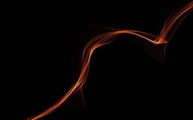 Parlayan soyut dalgalar ve soyut arkaplan ile koyu soyut arkaplan