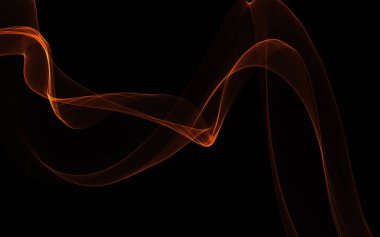 Parlayan soyut dalgalar ve soyut arkaplan ile koyu soyut arkaplan