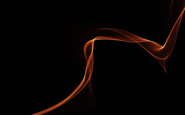 Parlayan soyut dalgalar ve soyut arkaplan ile koyu soyut arkaplan