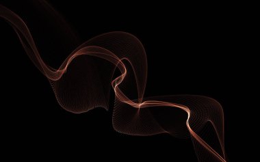 Parlayan soyut dalgalar ve soyut arkaplan ile koyu soyut arkaplan