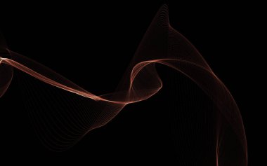 Parlayan soyut dalgalar ve soyut arkaplan ile koyu soyut arkaplan