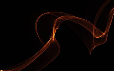 Parlayan soyut dalgalar ve soyut arkaplan ile koyu soyut arkaplan