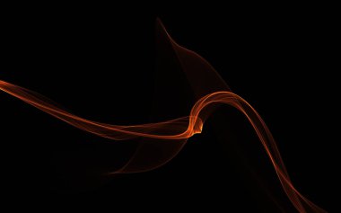 Parlayan soyut dalgalar ve soyut arkaplan ile koyu soyut arkaplan