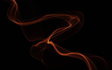 Parlayan soyut dalgalar ve soyut arkaplan ile koyu soyut arkaplan