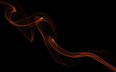 Parlayan soyut dalgalar ve soyut arkaplan ile koyu soyut arkaplan