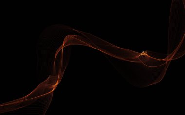 Parlayan soyut dalgalar ve soyut arkaplan ile koyu soyut arkaplan