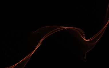 Parlayan soyut dalgalar ve soyut arkaplan ile koyu soyut arkaplan