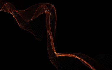 Parlayan soyut dalgalar ve soyut arkaplan ile koyu soyut arkaplan