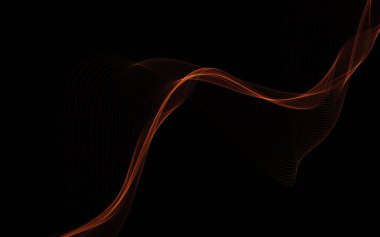 Parlayan soyut dalgalar ve soyut arkaplan ile koyu soyut arkaplan