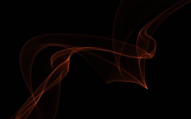 Parlayan soyut dalgalar ve soyut arkaplan ile koyu soyut arkaplan