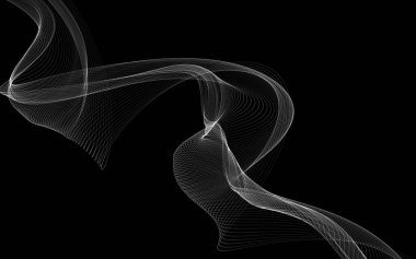 Parlayan soyut dalgalar ve soyut arkaplan ile koyu soyut arkaplan