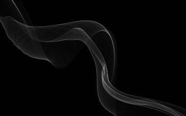 Parlayan soyut dalgalar ve soyut arkaplan ile koyu soyut arkaplan