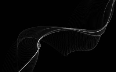 Parlayan soyut dalgalar ve soyut arkaplan ile koyu soyut arkaplan