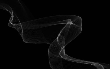 Parlayan soyut dalgalar ve soyut arkaplan ile koyu soyut arkaplan