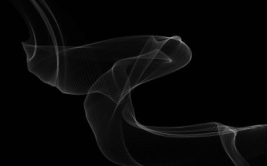 Parlayan soyut dalgalar ve soyut arkaplan ile koyu soyut arkaplan