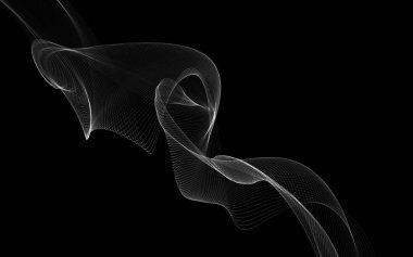 Parlayan soyut dalgalar ve soyut arkaplan ile koyu soyut arkaplan