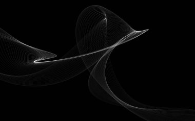 Parlayan soyut dalgalar ve soyut arkaplan ile koyu soyut arkaplan