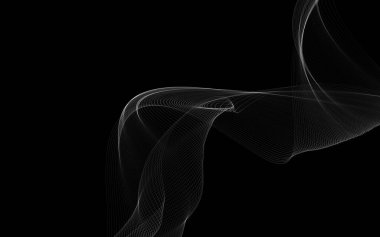 Parlayan soyut dalgalar ve soyut arkaplan ile koyu soyut arkaplan