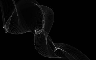 Parlayan soyut dalgalar ve soyut arkaplan ile koyu soyut arkaplan