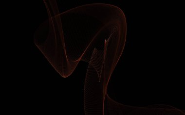 Parlayan soyut dalgalar ve soyut arkaplan ile koyu soyut arkaplan