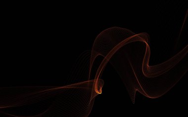 Parlayan soyut dalgalar ve soyut arkaplan ile koyu soyut arkaplan