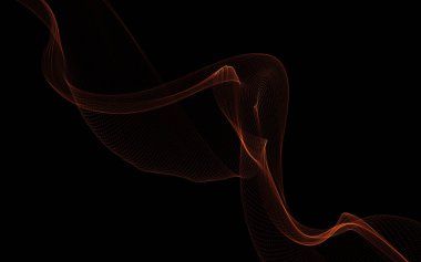 Parlayan soyut dalgalar ve soyut arkaplan ile koyu soyut arkaplan