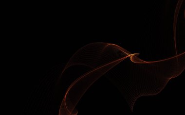 Parlayan soyut dalgalar ve soyut arkaplan ile koyu soyut arkaplan