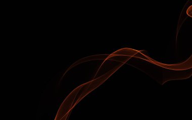 Parlayan soyut dalgalar ve soyut arkaplan ile koyu soyut arkaplan