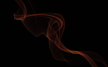 Parlayan soyut dalgalar ve soyut arkaplan ile koyu soyut arkaplan