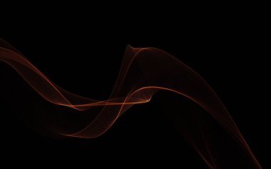 Parlayan soyut dalgalar ve soyut arkaplan ile koyu soyut arkaplan