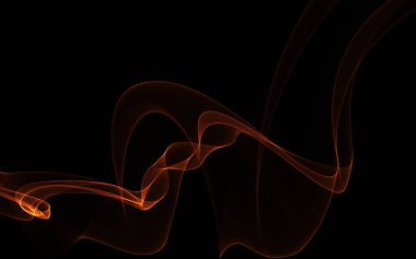 Parlayan soyut dalgalar ve soyut arkaplan ile koyu soyut arkaplan