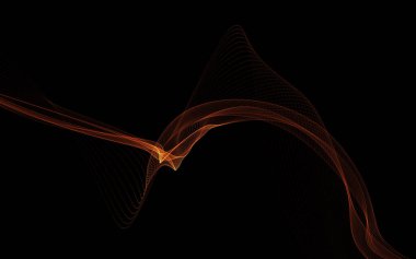 Parlayan soyut dalgalar ve soyut arkaplan ile koyu soyut arkaplan