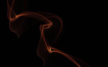 Parlayan soyut dalgalar ve soyut arkaplan ile koyu soyut arkaplan