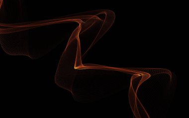 Parlayan soyut dalgalar ve soyut arkaplan ile koyu soyut arkaplan