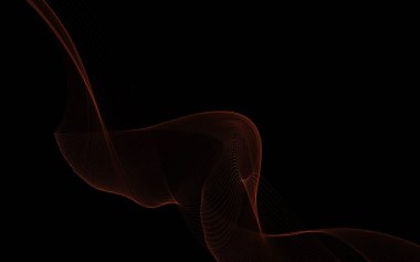 Parlayan soyut dalgalar ve soyut arkaplan ile koyu soyut arkaplan