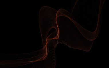 Parlayan soyut dalgalar ve soyut arkaplan ile koyu soyut arkaplan