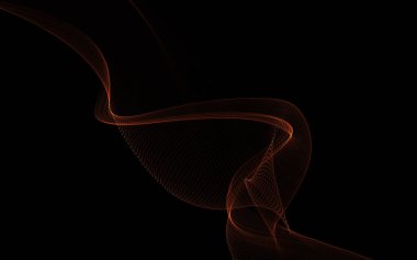 Parlayan soyut dalgalar ve soyut arkaplan ile koyu soyut arkaplan