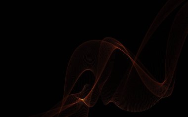 Parlayan soyut dalgalar ve soyut arkaplan ile koyu soyut arkaplan