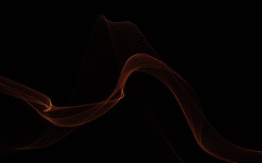 Parlayan soyut dalgalar ve soyut arkaplan ile koyu soyut arkaplan