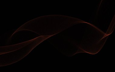 Parlayan soyut dalgalar ve soyut arkaplan ile koyu soyut arkaplan