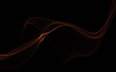 Parlayan soyut dalgalar ve soyut arkaplan ile koyu soyut arkaplan