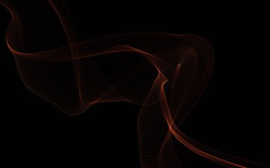 Parlayan soyut dalgalar ve soyut arkaplan ile koyu soyut arkaplan